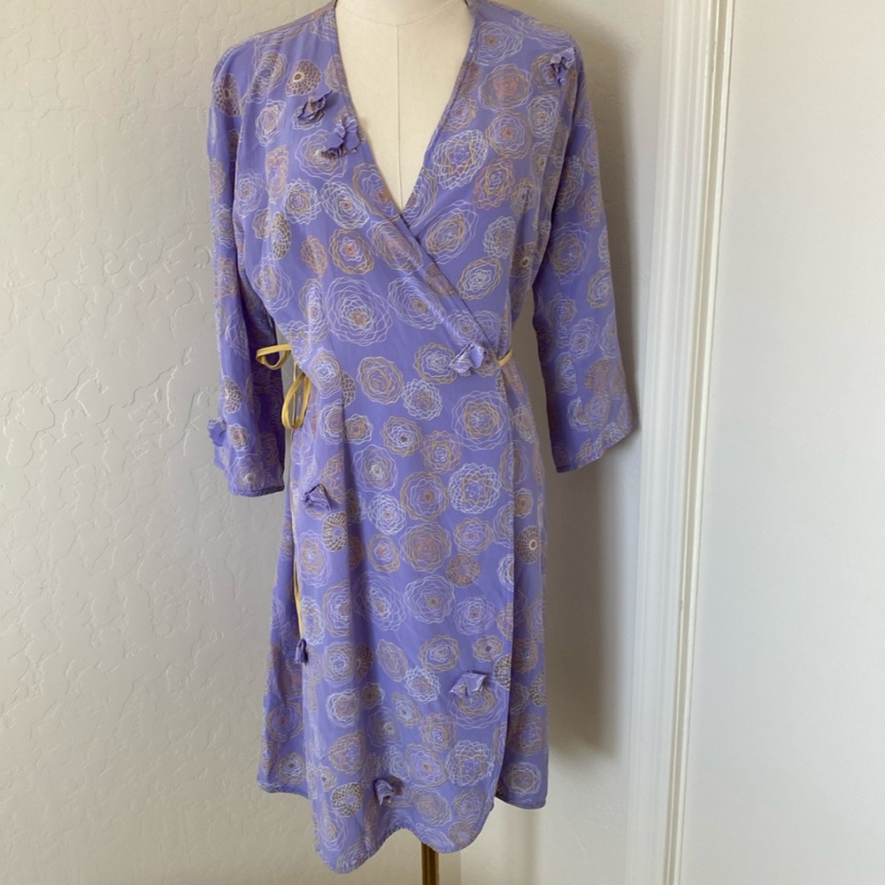 Georgina Von Etzdorf Vintage 100% Silk Robe - size L